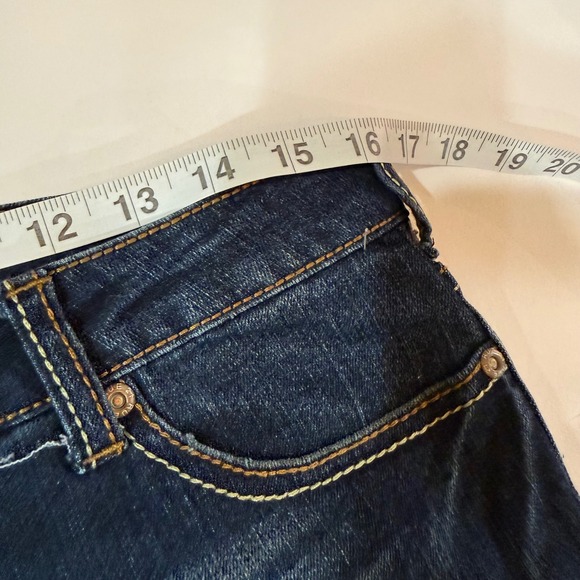 Rue21 Women's Dark Wash Flare Jeans Low Rise Y2K Style Size 32x34 Stretch Denim - Picture 5 of 7